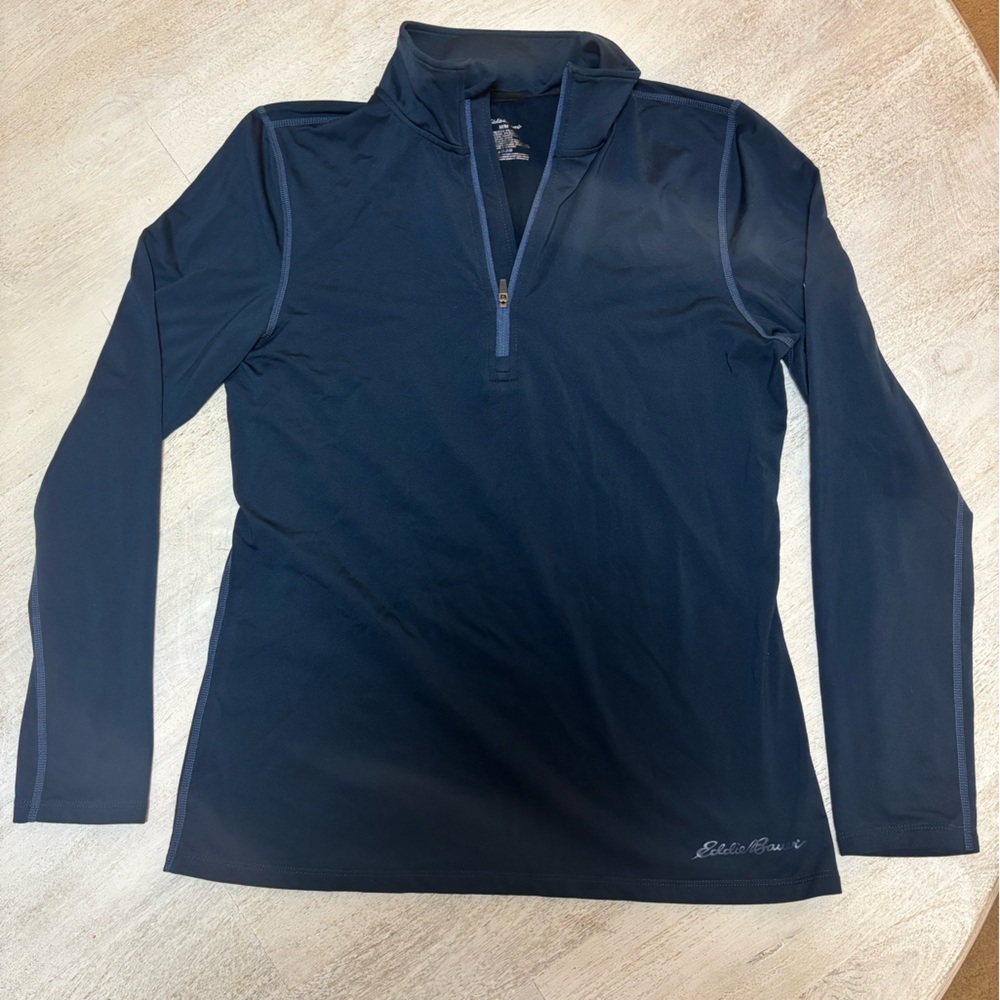 Eddie Bauer Navy Women's Quarter-Zip Top